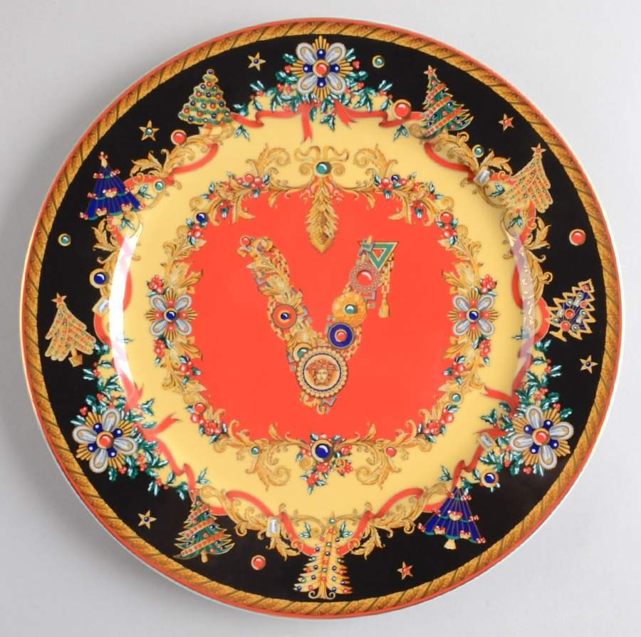 Versace Christmas Plates Sparkling Christmas - No Box by Rosenthal - Continental-1
