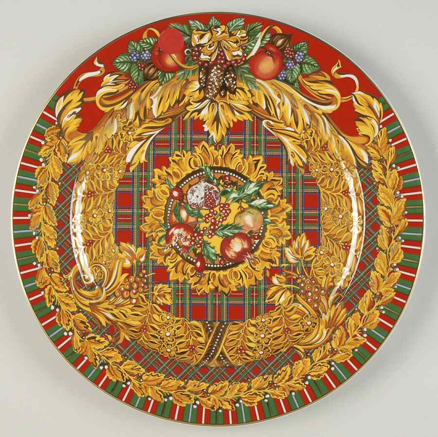 Versace Christmas Plates Yultide Cheer - No Box by Rosenthal - Continental-1