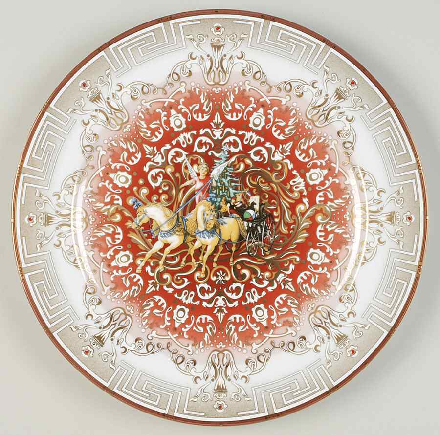 Versace Christmas Plates Christmas Chariot - No Box by Rosenthal - Continental-1