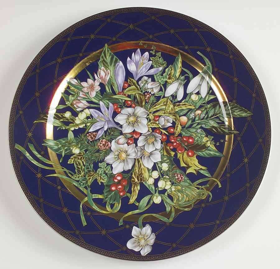 Versace Christmas Plates Let There Be Love - No Box by Rosenthal - Continental-1