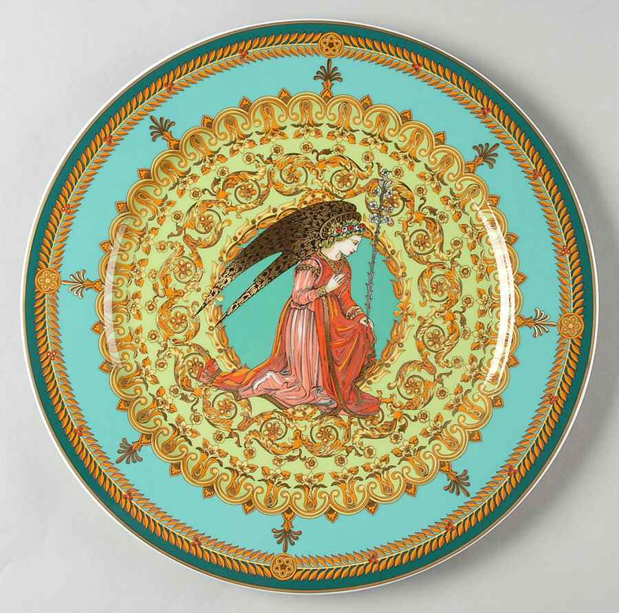 Versace Christmas Plates Angel Gabriel - No Box by Rosenthal - Continental-1