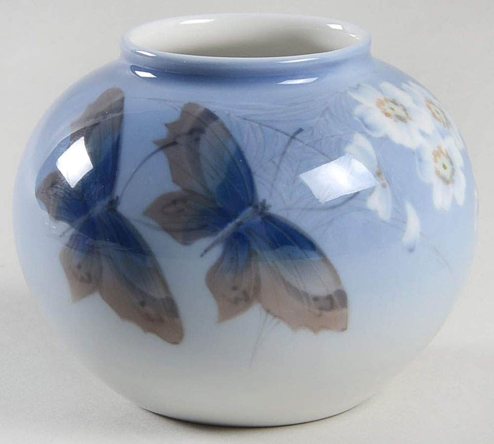 Royal Copenhagen Vase Butterflies Scene Vase - No Box by Royal Copenhagen-1