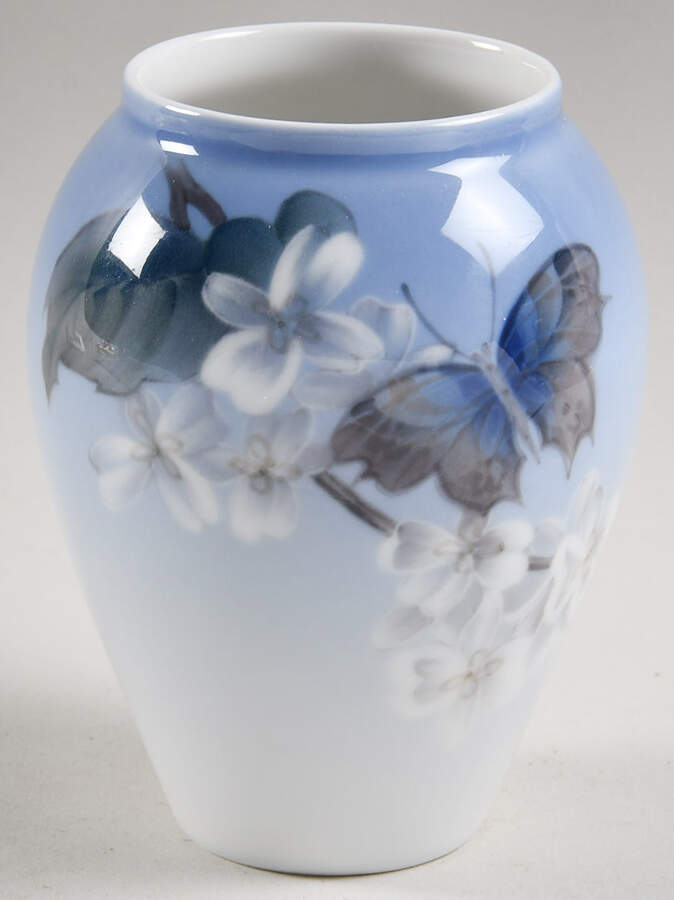 Royal Copenhagen Vase Butterflies Scene Vase - No Box by Royal Copenhagen-1