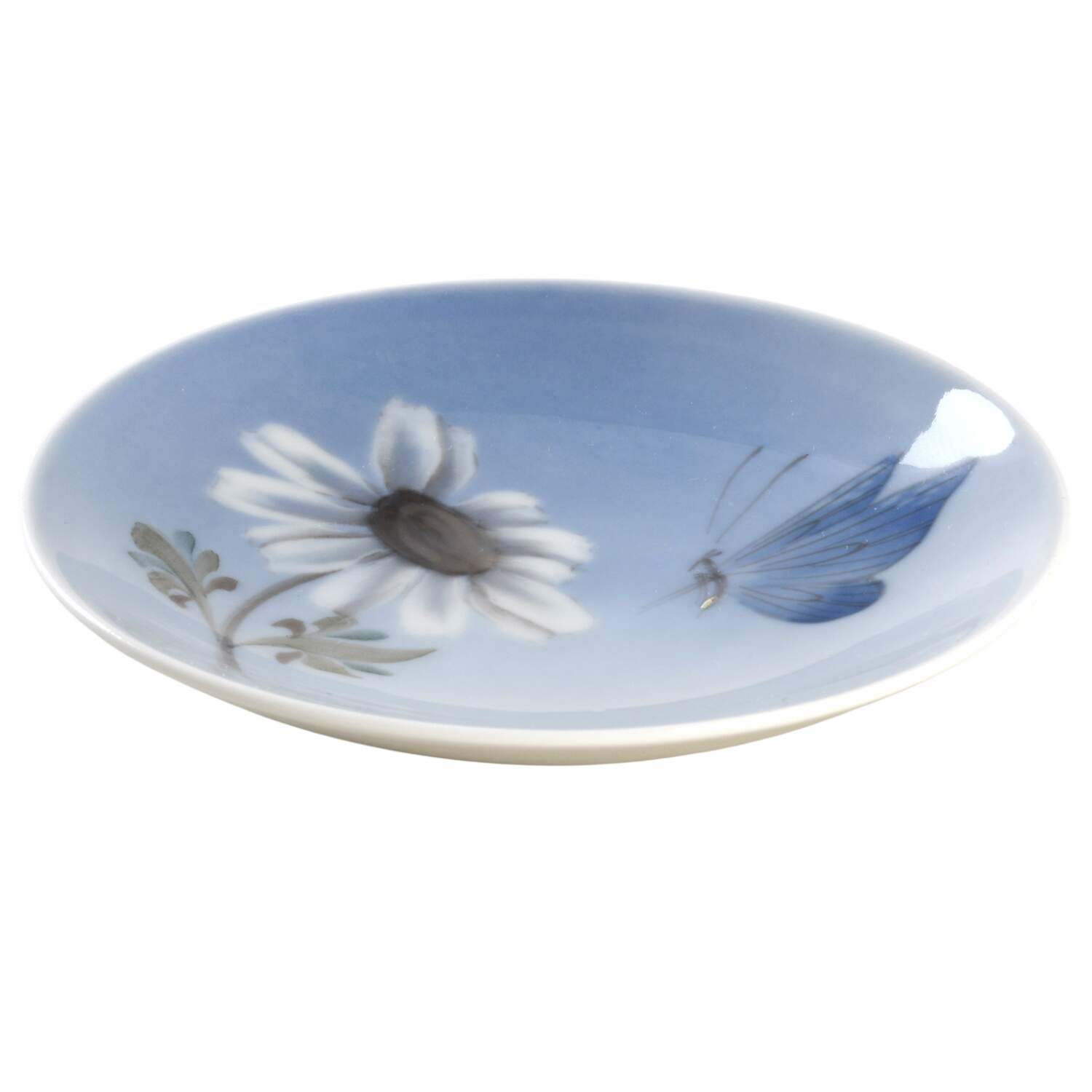 Royal Copenhagen Giftware Floral Tray With Butterfly - No Box by Royal Copenhagen-1