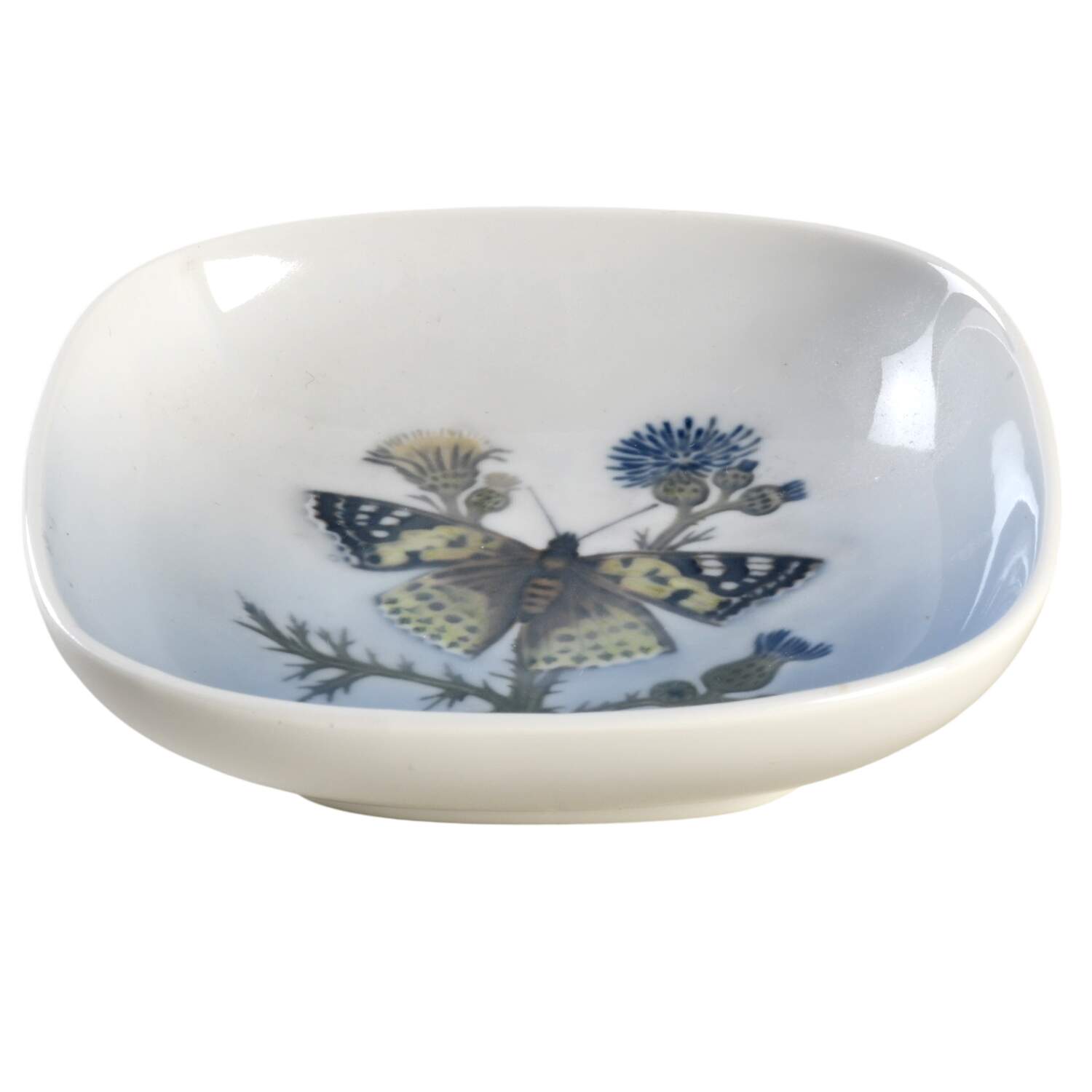 Royal Copenhagen Giftware Square Bowl-Butterfly - No Box by Royal Copenhagen-1