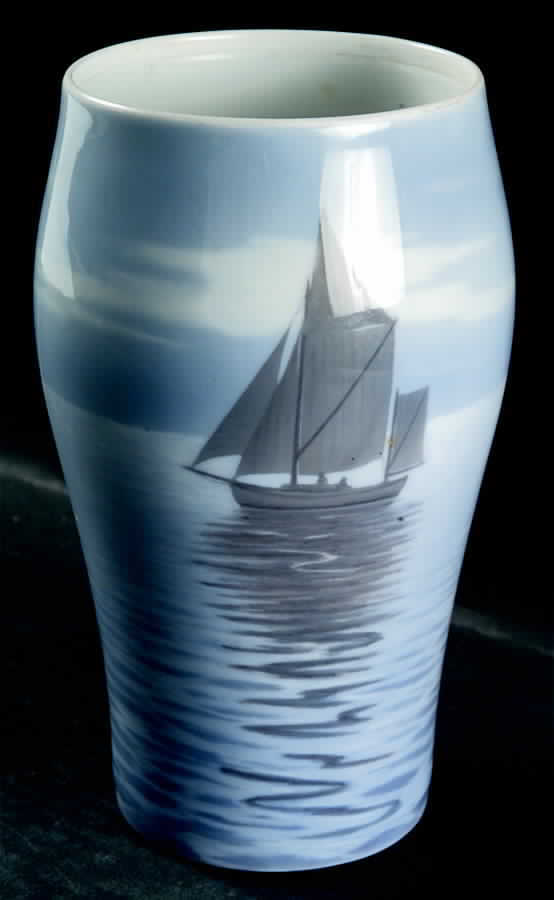 Royal Copenhagen Vase Sailboat Seascape Vase - No Box by Royal Copenhagen-1