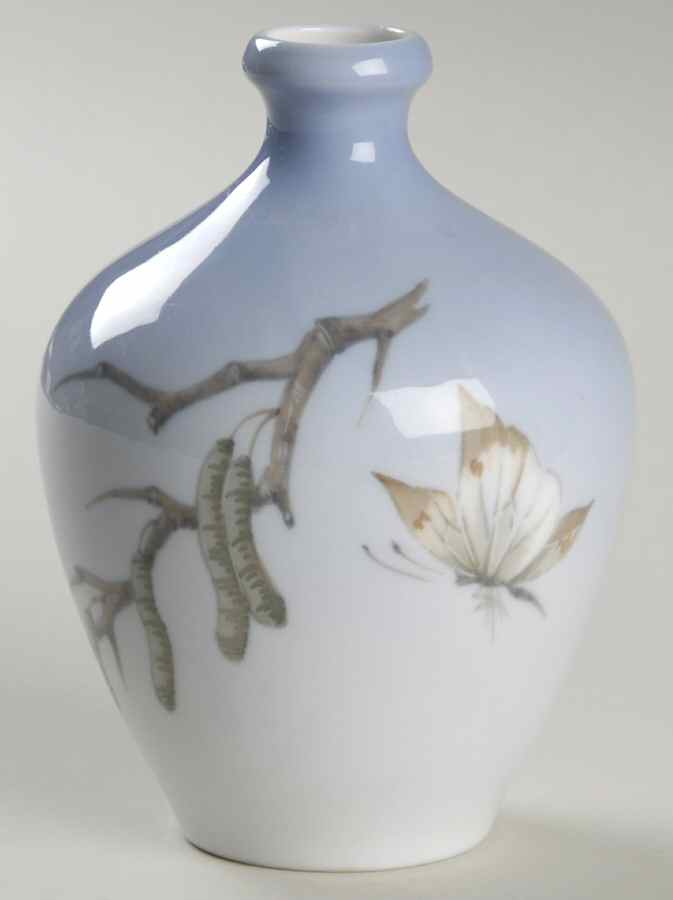 Royal Copenhagen Vase Hazel Twig Flower & Butterfly Vase - No Box by Royal Copenhagen-1
