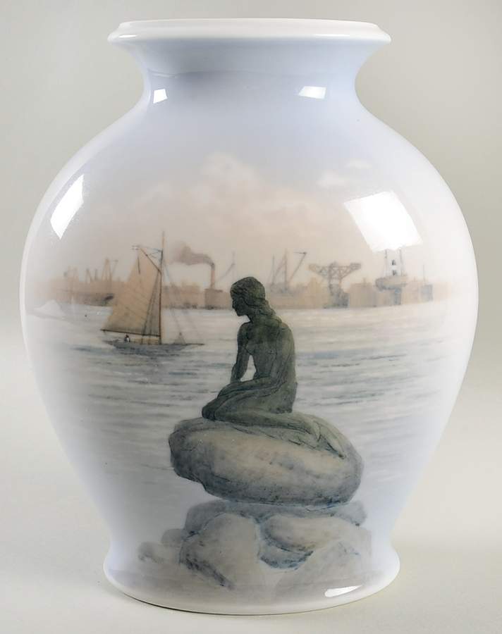 Royal Copenhagen Vase Little Mermaid Vase - No Box by Royal Copenhagen-1
