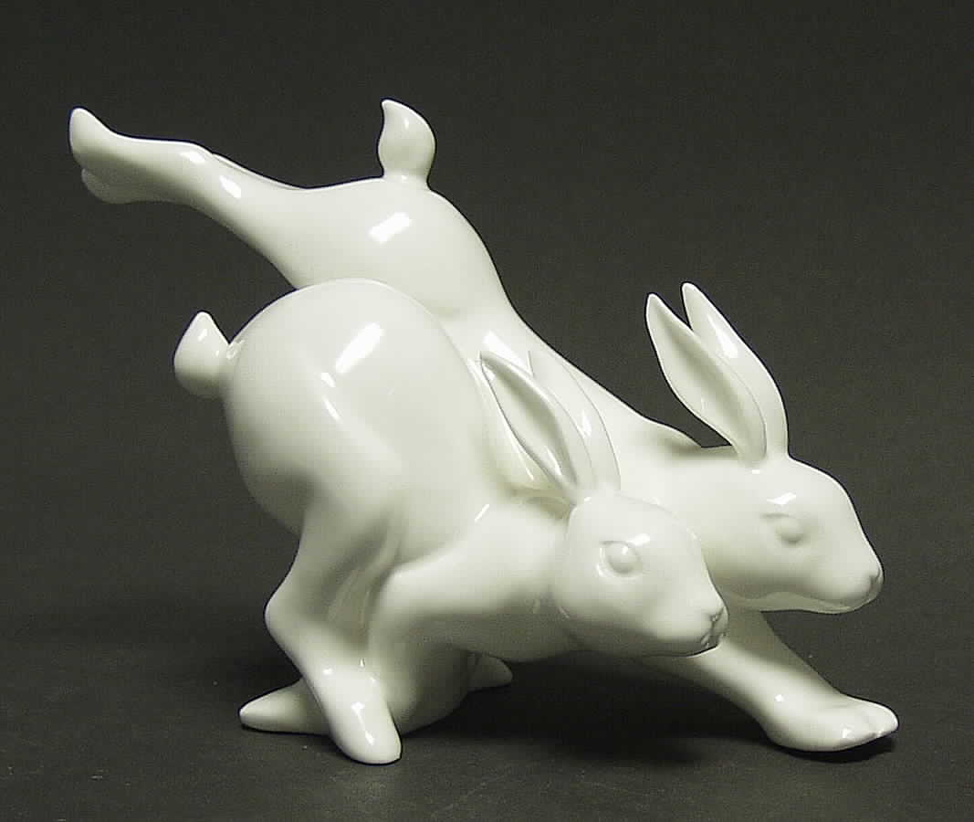 Images of Nature Running Free-Hares - Boxed by Royal Doulton-1
