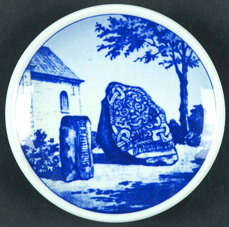Danish & Nordic Plaquettes-2010 Series Runestenene - Runic Stones At Jellinge - No Box by Royal Copenhagen-1