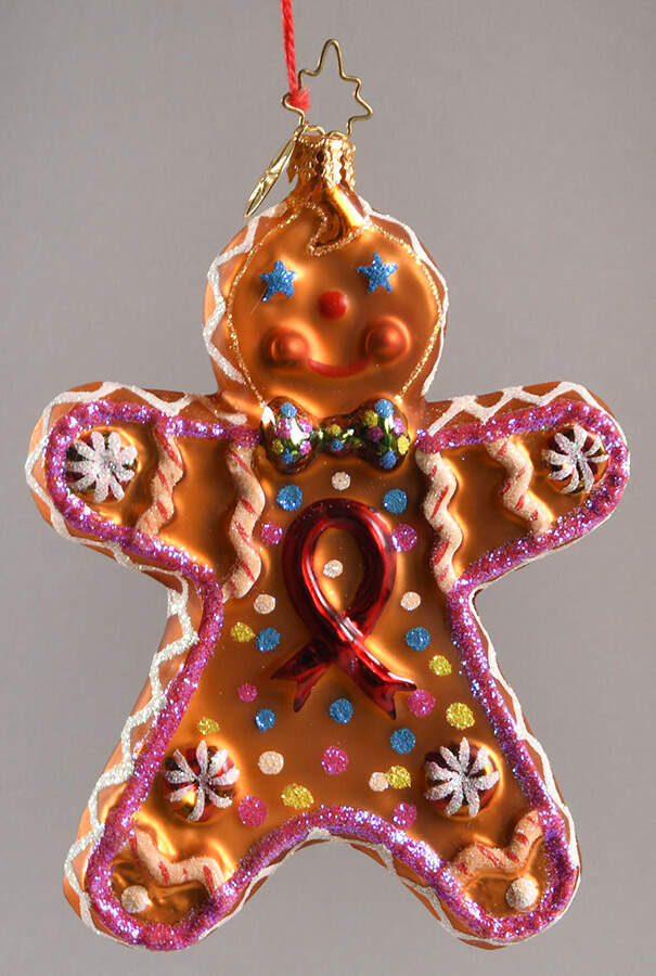 AIDS Awareness Ginger Hugs - No Box by Christopher Radko-1