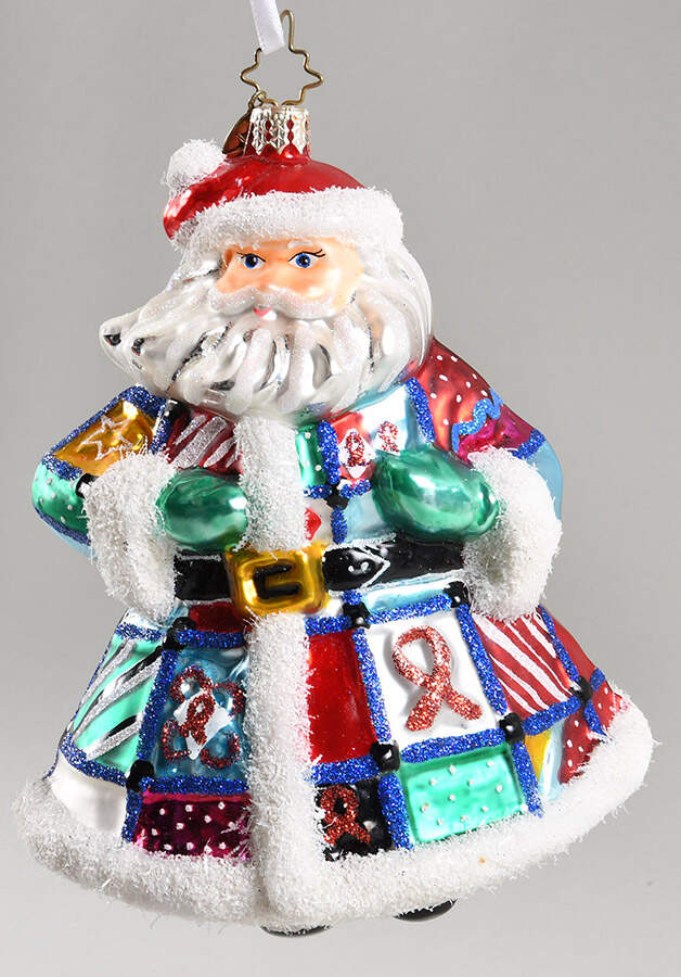 AIDS Awareness Quilt N Claus - No Box by Christopher Radko-1