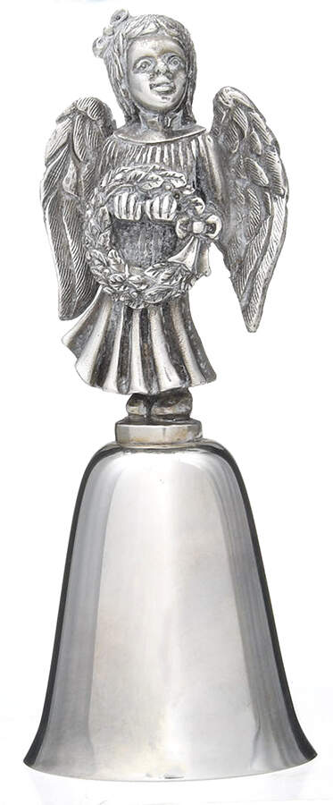 Yuletide Christmas Bell-Silverplate Perfect Angel - Boxed by Reed & Barton-1