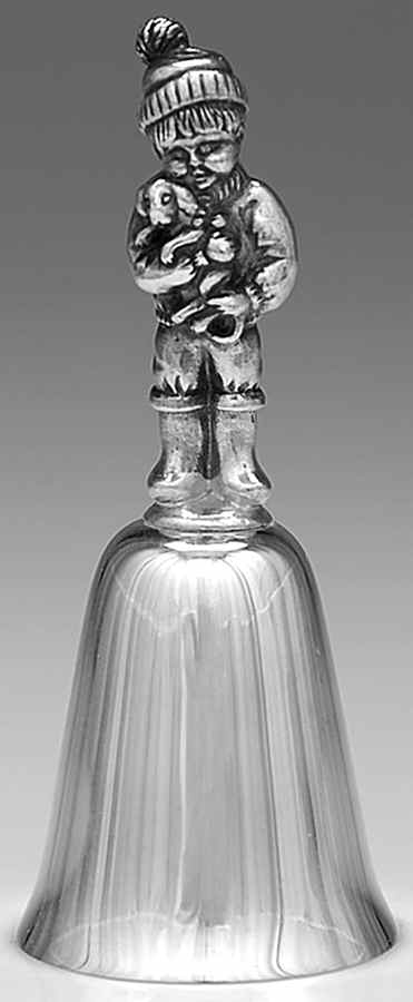 Yuletide Christmas Bell-Silverplate Christmas Puppy - Boxed by Reed & Barton-1