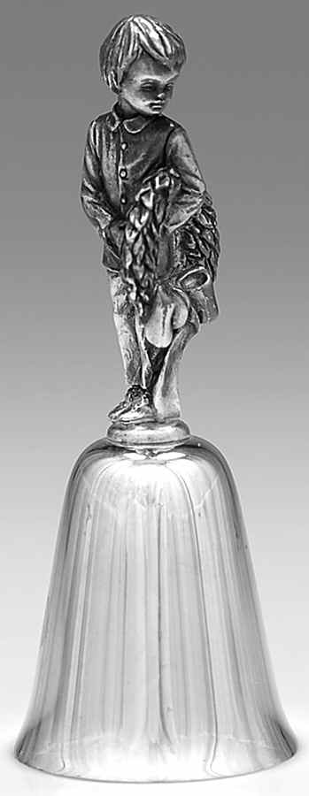 Yuletide Christmas Bell-Silverplate The Wreath Bearer - Boxed by Reed & Barton-1