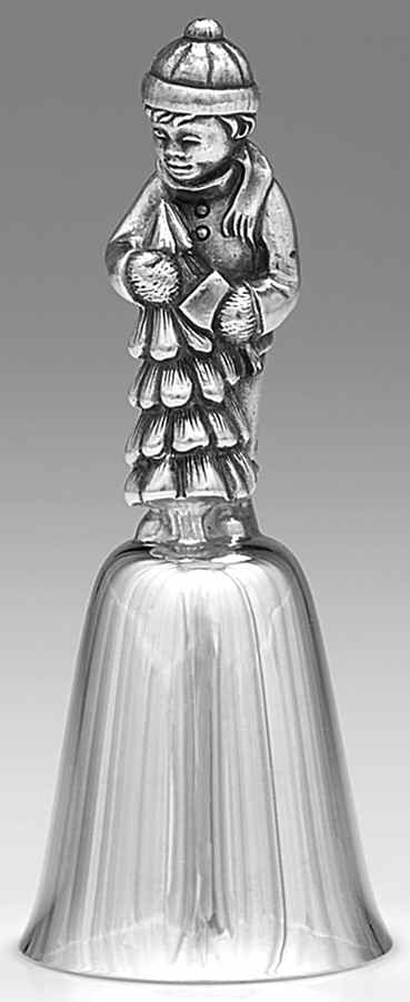 Yuletide Christmas Bell-Silverplate Child And Tree - No Box by Reed & Barton-1