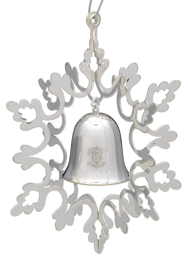 Snowflake & Bell Ornament Silverplate - No Box by Reed & Barton-1