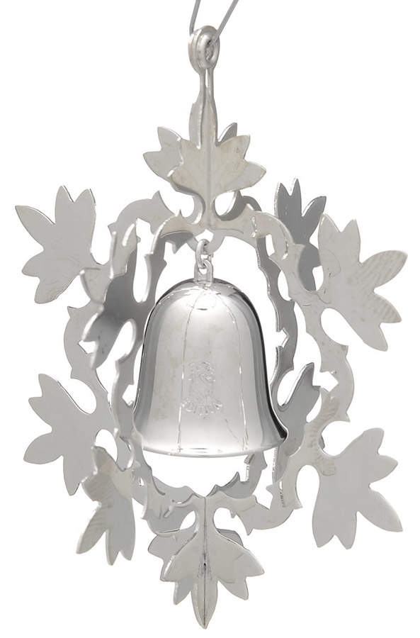 Snowflake & Bell Ornament Silverplate - No Box by Reed & Barton-1