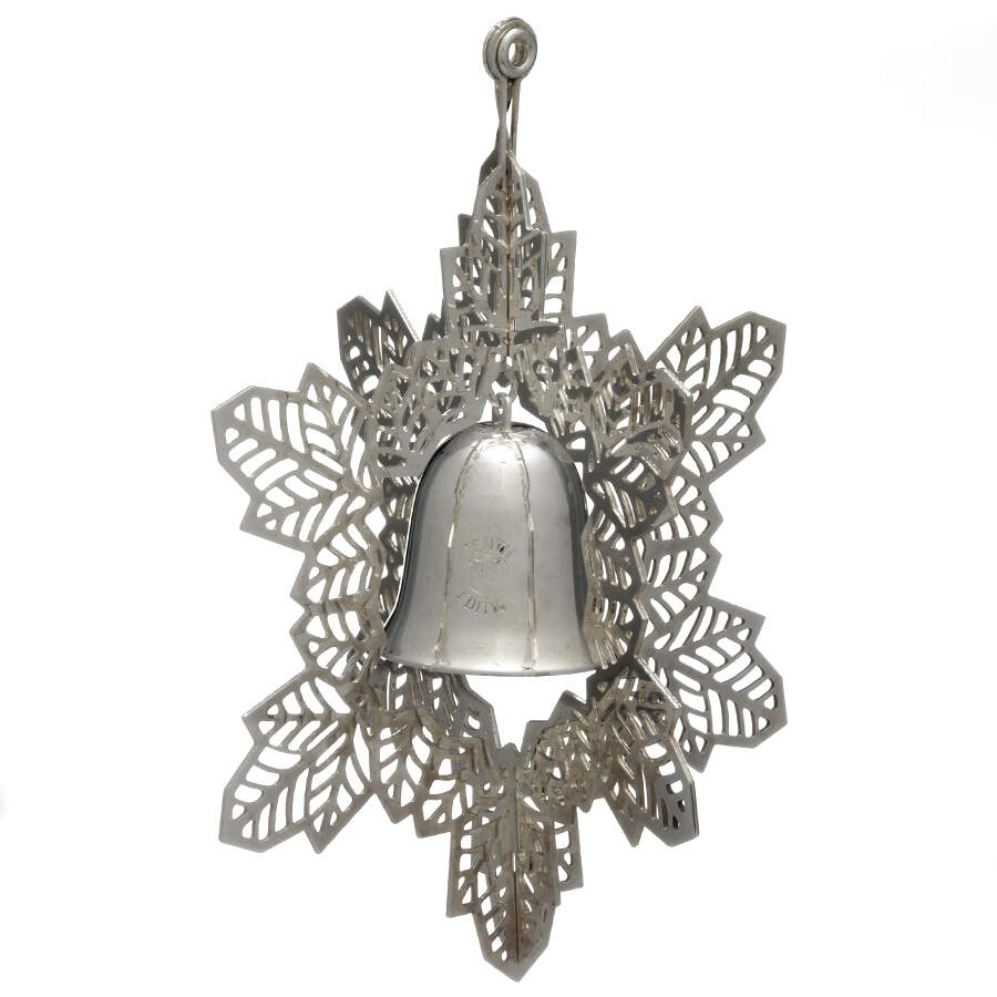 Snowflake & Bell Ornament Silverplate - Boxed by Reed & Barton-1