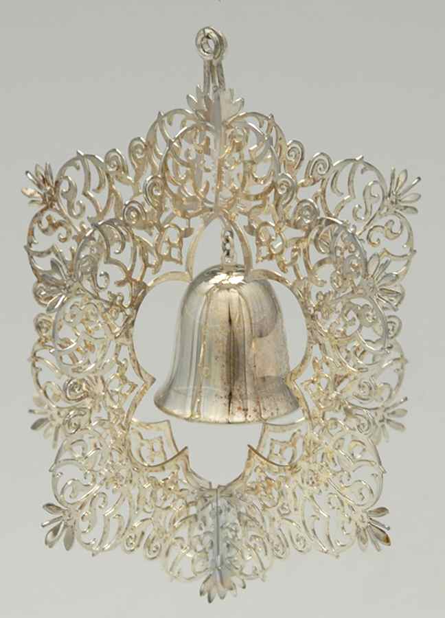 Snowflake & Bell Ornament Silverplate - Boxed by Reed & Barton-1