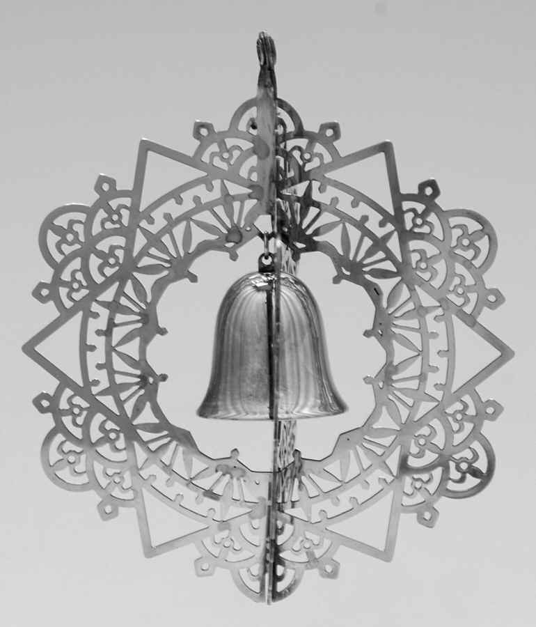 Snowflake & Bell Ornament Silverplate - Boxed by Reed & Barton-1