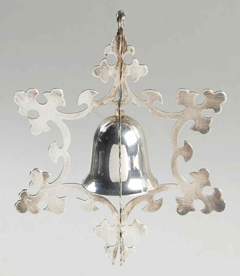 Snowflake & Bell Ornament Silverplate - Boxed by Reed & Barton-1