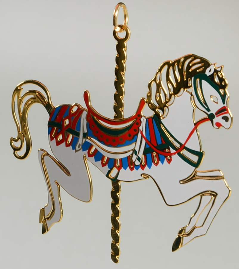Colors of Christmas Carousel Horse - Boxed by Reed & Barton-1