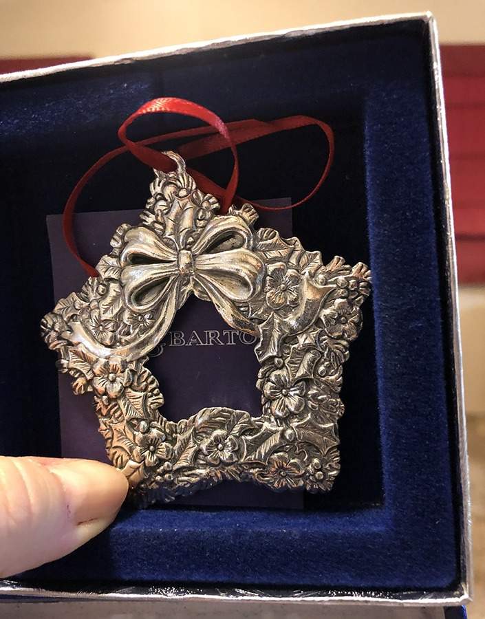 Christmas Wreath Ornament Star Wreath - Boxed by Reed & Barton-1