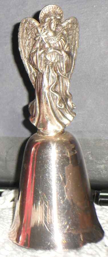 Angel Christmas Bell Angel Holding Star - Boxed by Reed & Barton-1