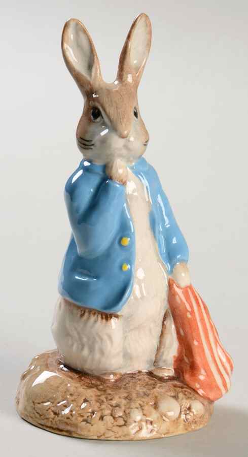 Beatrix Potter Backstamp 10 Peter & Red Pocket Handkerchief - No Box by Royal Doulton-1