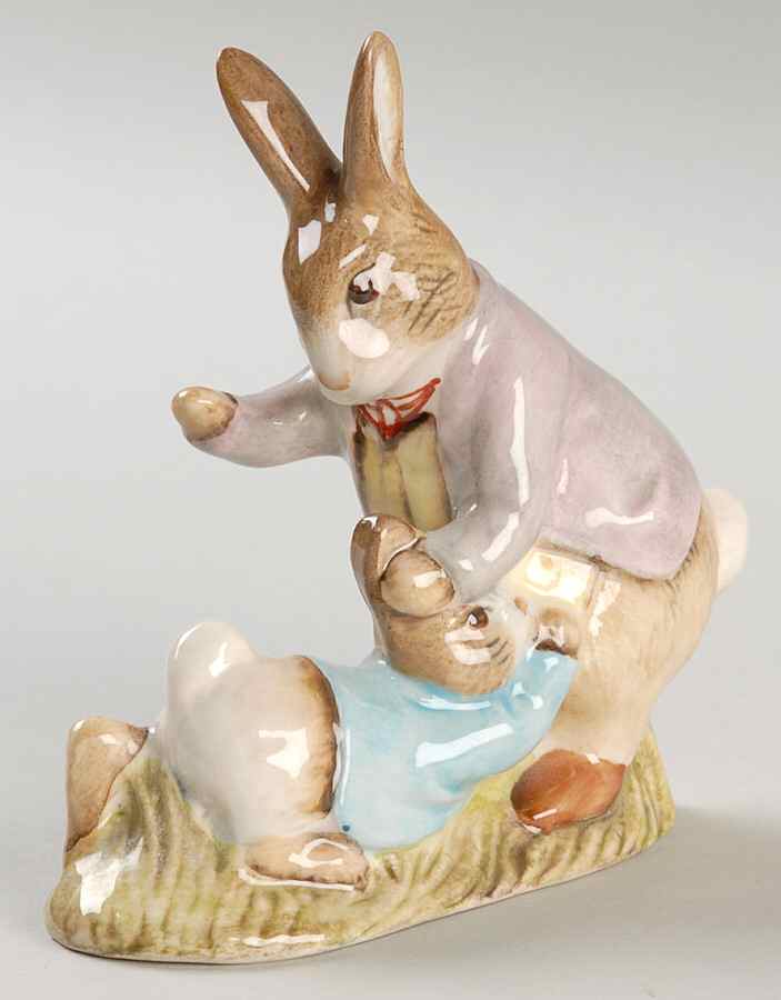 Beatrix Potter Backstamp 6 Mr Benjamin Bunny & Peter Rabbit - Boxed by Royal Doulton-1