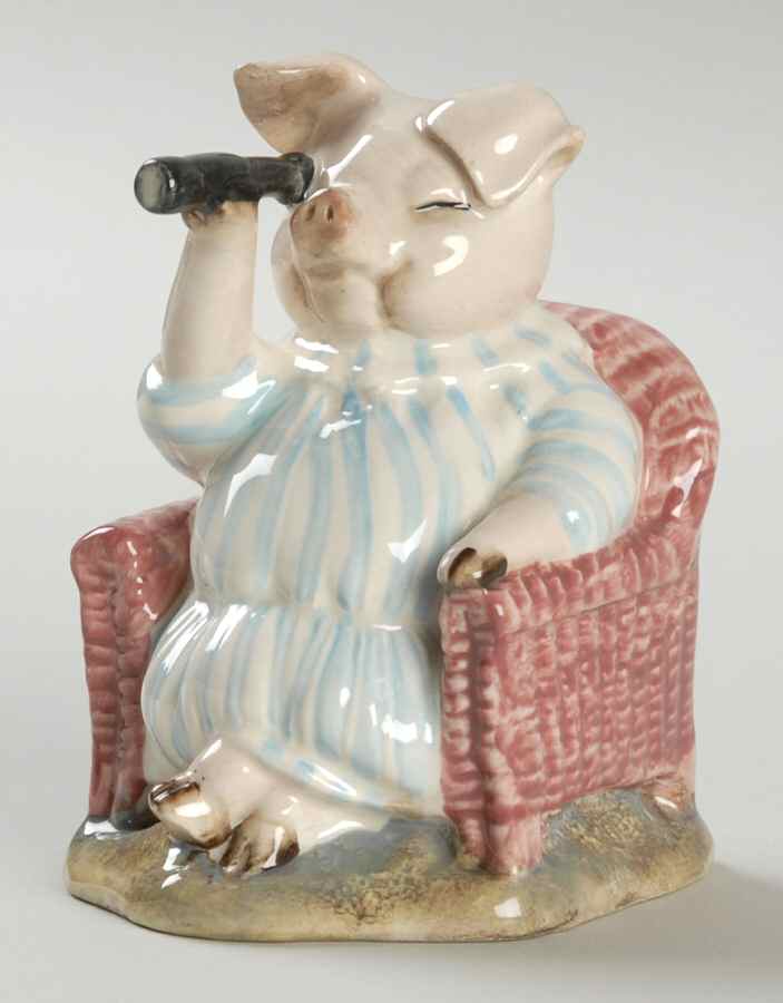 Beatrix Potter Backstamp 6 Little Pig Robinson Spying - Boxed by Royal Doulton-1