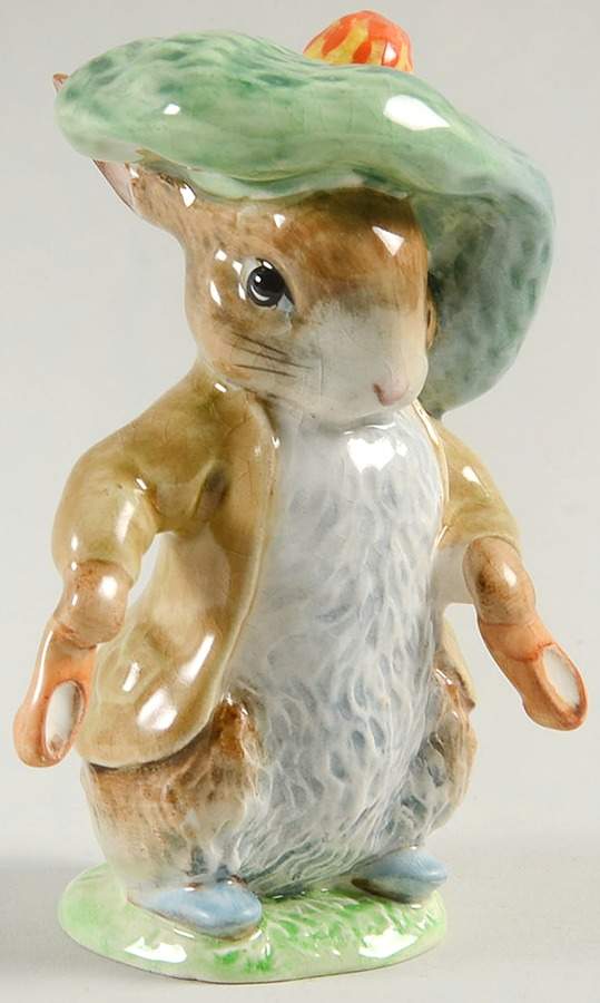 Beatrix Potter Backstamp 2 Benjamin Bunny-Ears/ Shoes Out - No Box by Royal Doulton-1