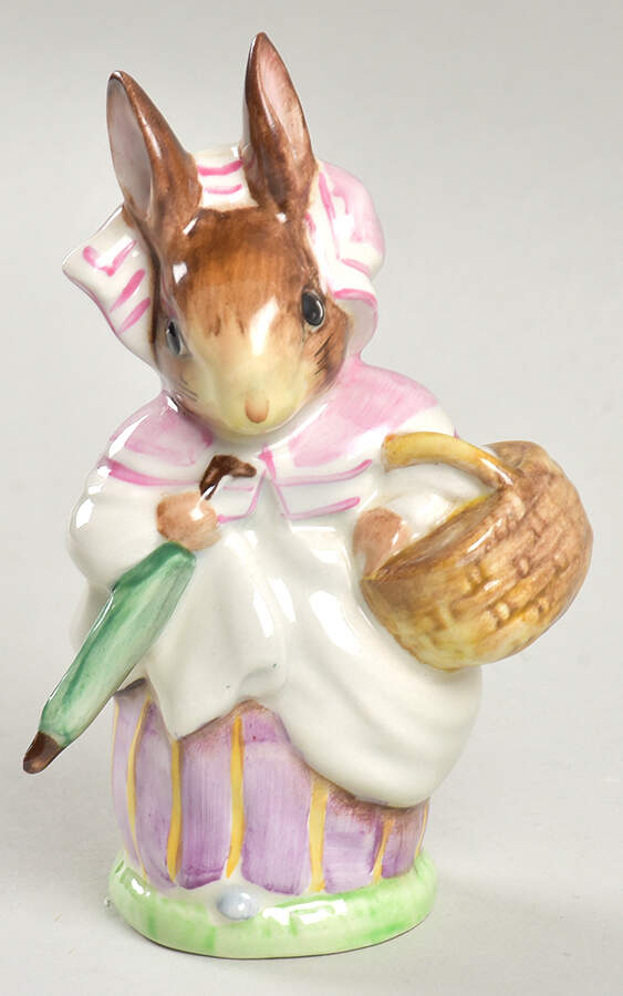 Beatrix Potter Backstamp 2 Mrs Rabbit-Lilac - Boxed by Royal Doulton-1