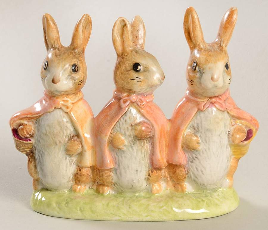 Beatrix Potter Backstamp 2 Flopsy Mopsy & Cottontail - Boxed by Royal Doulton-1
