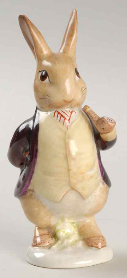 Beatrix Potter Backstamp 2 Mr Benjamin Bunny-Pipe Out - No Box by Royal Doulton-1