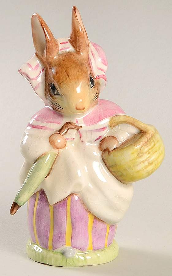 Beatrix Potter Backstamp 2 Mrs Rabbit-Pink - No Box by Royal Doulton-1