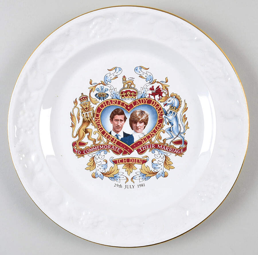 Royal Worcester Royalty Giftware Charles & Diana Wedding Plate - No Box by Royal Worcester-1