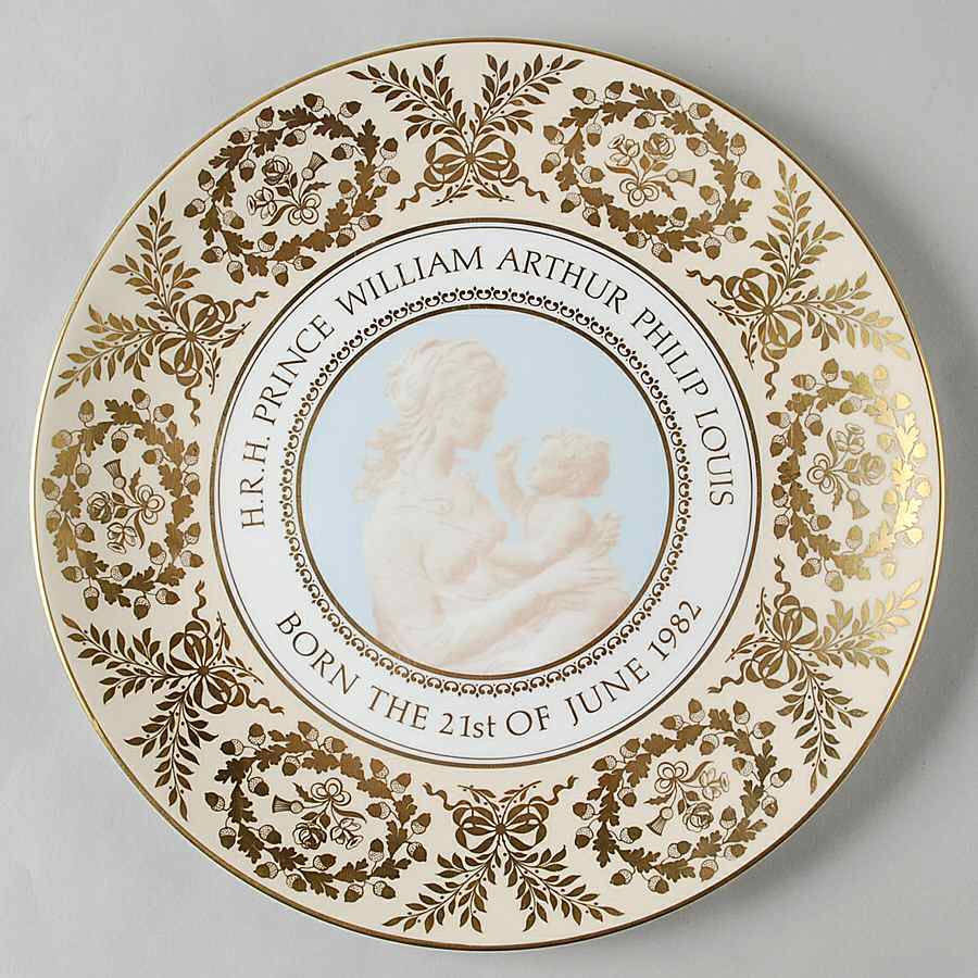 Royal Worcester Royalty Giftware Prince William Birth Plate - Boxed by Royal Worcester-1