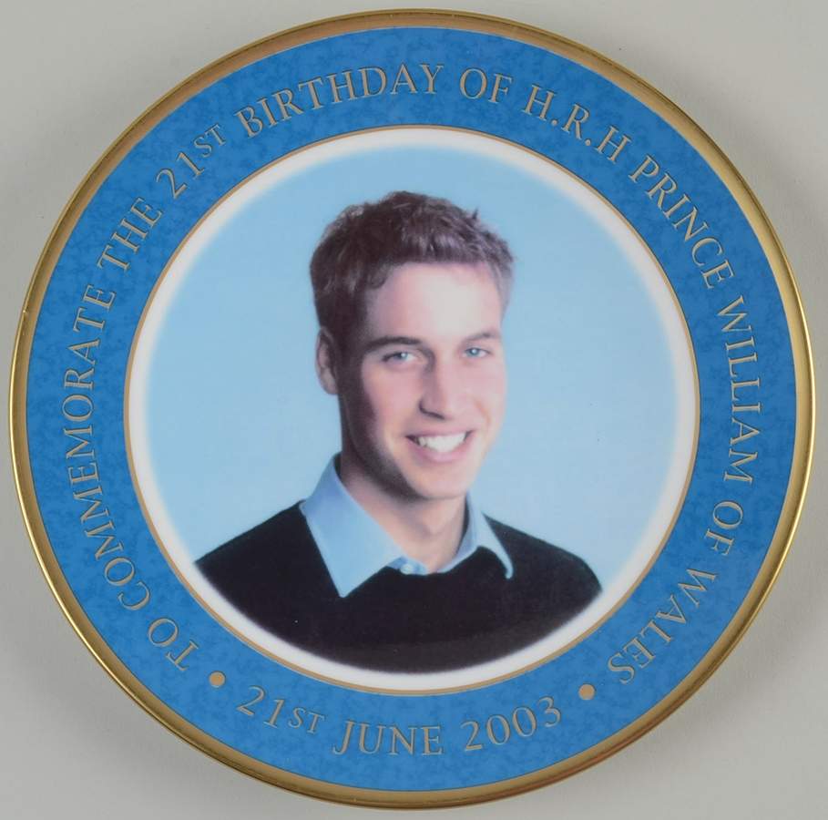 Royal Worcester Royalty Giftware Prince William 21st Birthday Plate - No Box by Royal Worcester-1