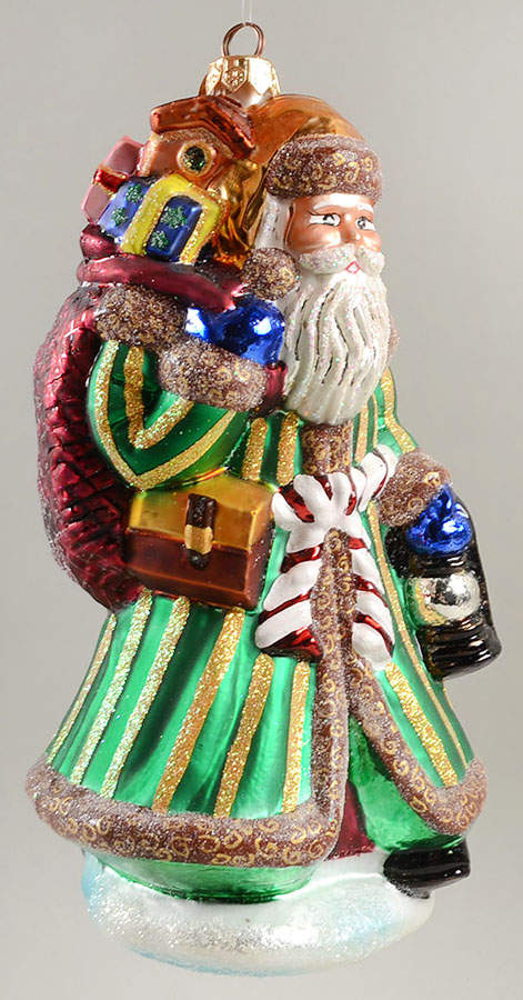 Santas Vintage Emerald Santa - No Box by Christopher Radko-1