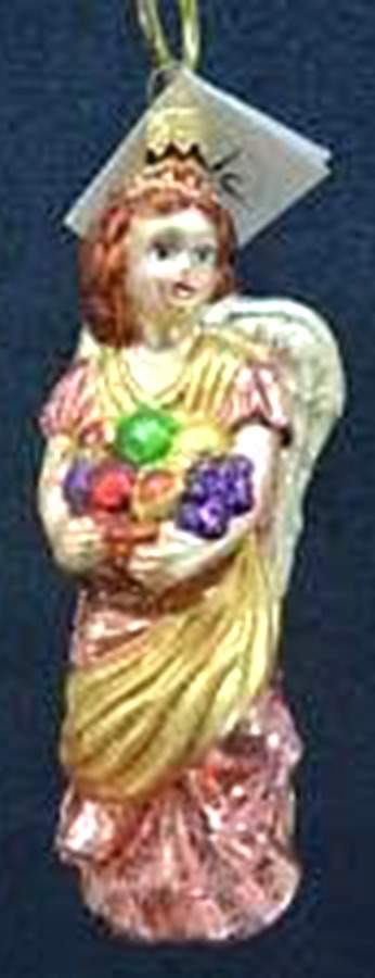 Angel Ornaments (Blown Glass) Angel's Bounty-Pink - No Box by Christopher Radko-1