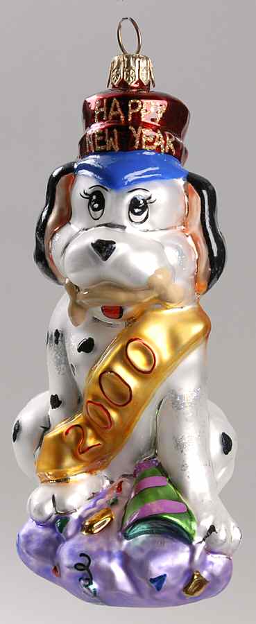 New Year's Dated Annuals Millennium Pup-2000 - No Box by Christopher Radko-1