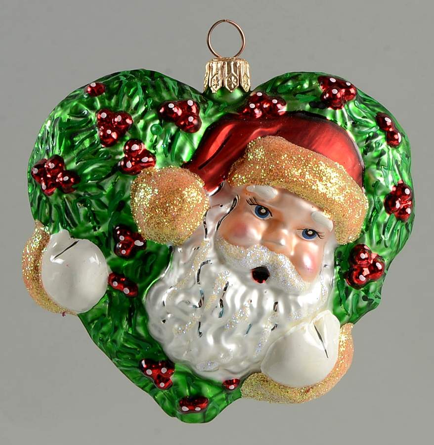 Santa-Heads Holly Jolly Claus - No Box by Christopher Radko-1