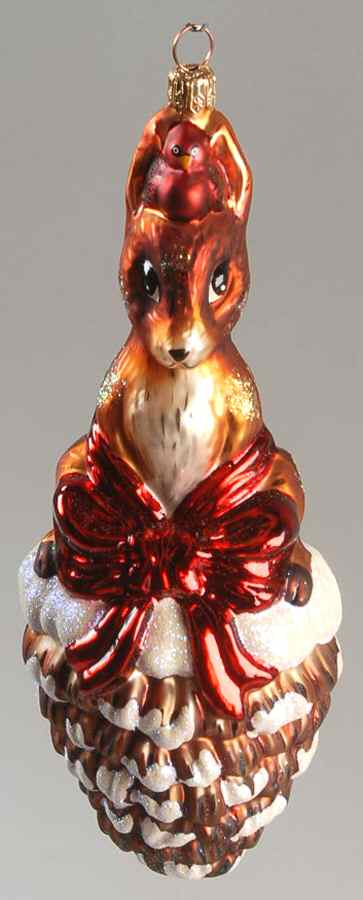Woodland Winds Pinecone Perch Ornament - Boxed by Christopher Radko-1