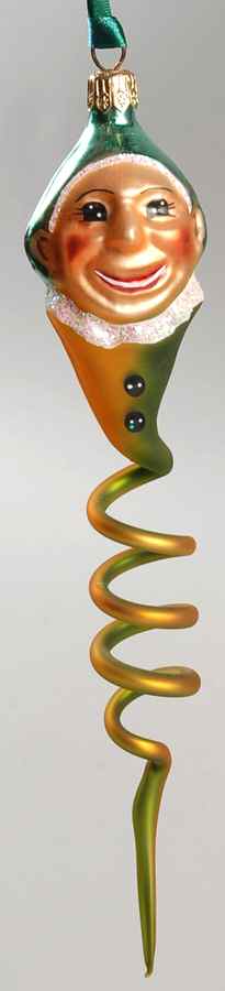 Twists Clown Snake-Gold/Green - No Box by Christopher Radko-1