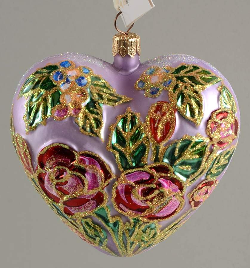 Heart (Shaped) Ornaments Sweethearts-Purple - No Box by Christopher Radko-1