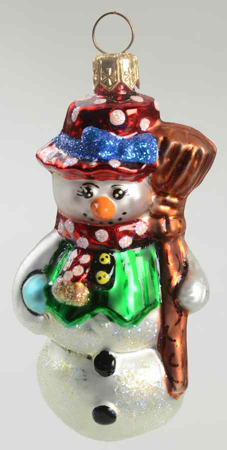 Snowmen with Broom Dressed To Chill Gem - No Box by Christopher Radko-1