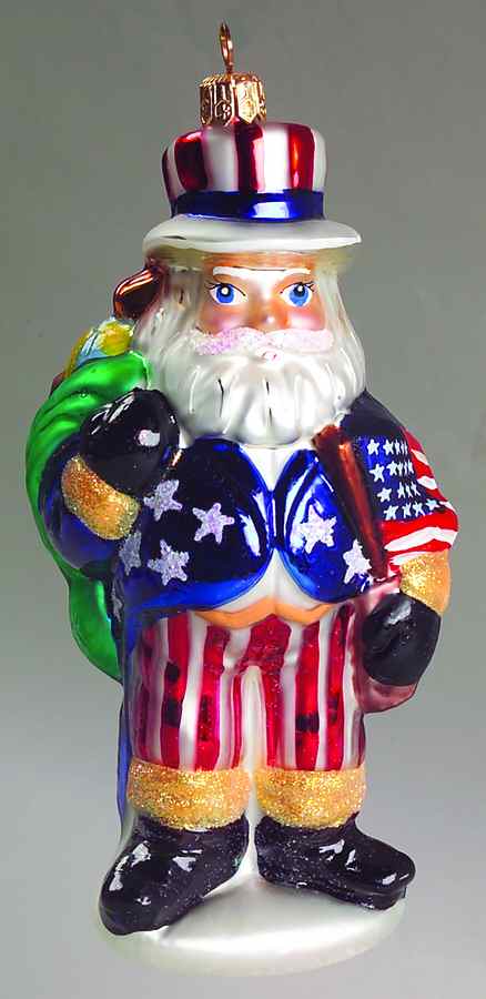 QVC Exclusives Uncle Sam Santa - No Box by Christopher Radko-1