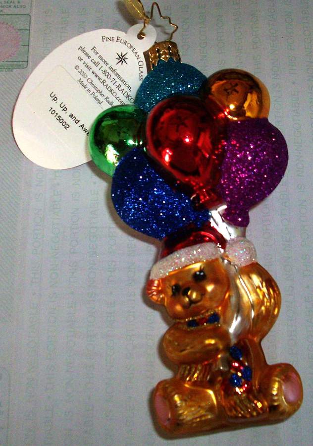Pediatric Cancer Awareness Up, Up, And Away-2010 - No Box by Christopher Radko-1